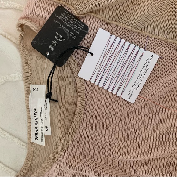 UO Urban Renewal Remnants Pieced Mesh Top - Picture 5 of 5